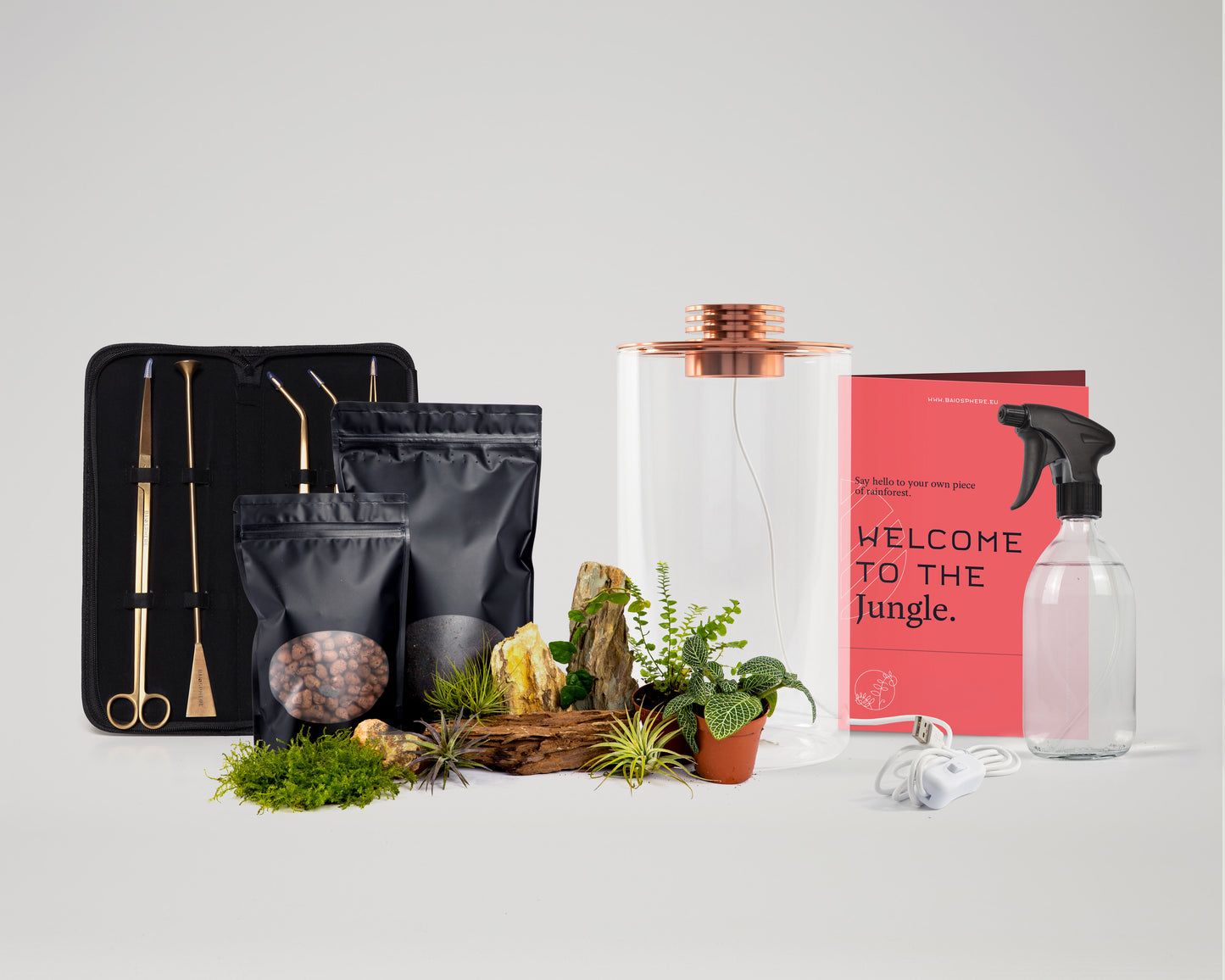 Baiosphere Mini Tube All-in-one bundle with rose gold Baiosphere and gold scaping tools set