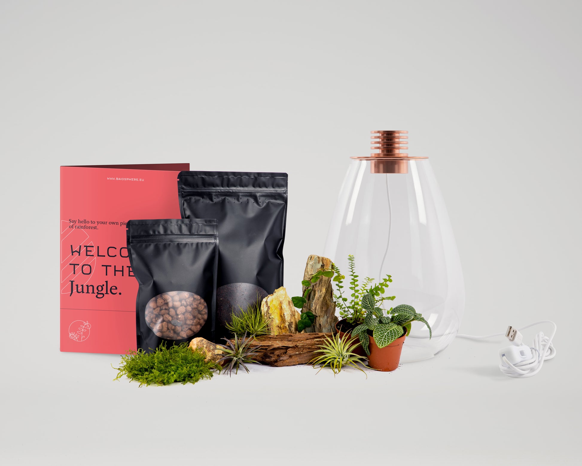 Baiosphere rainforest bundle with Baiosphere Mini in rose gold