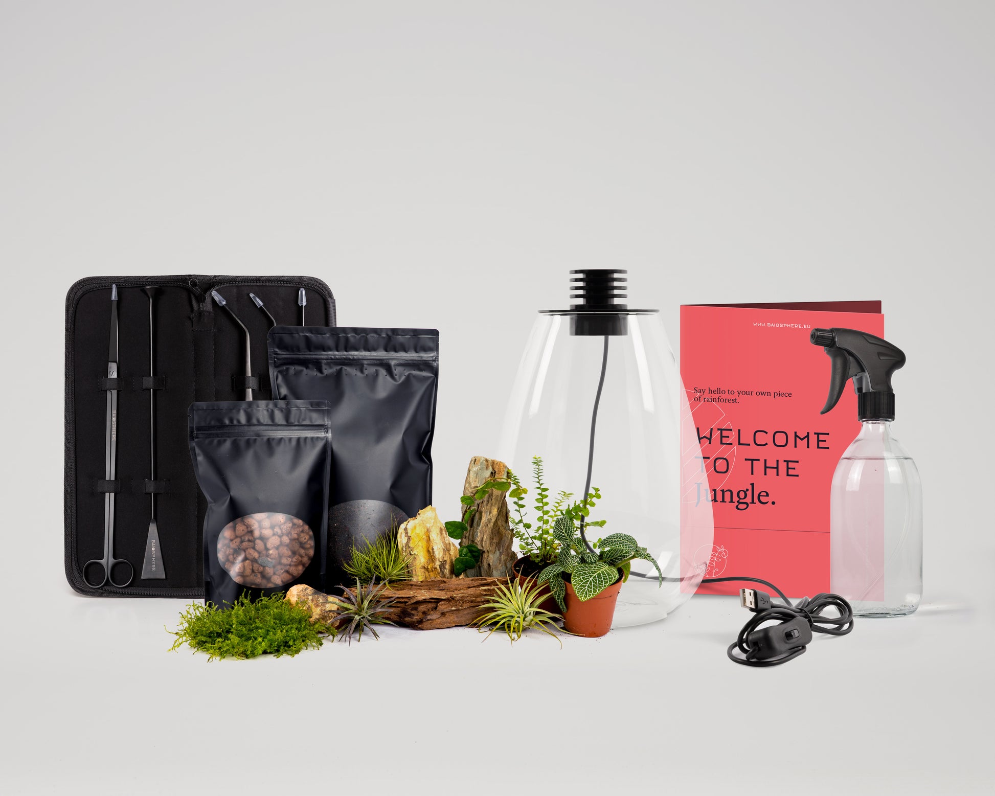 Baiosphere Mini All-in-one bundle with black Baiosphere and black scaping tools set