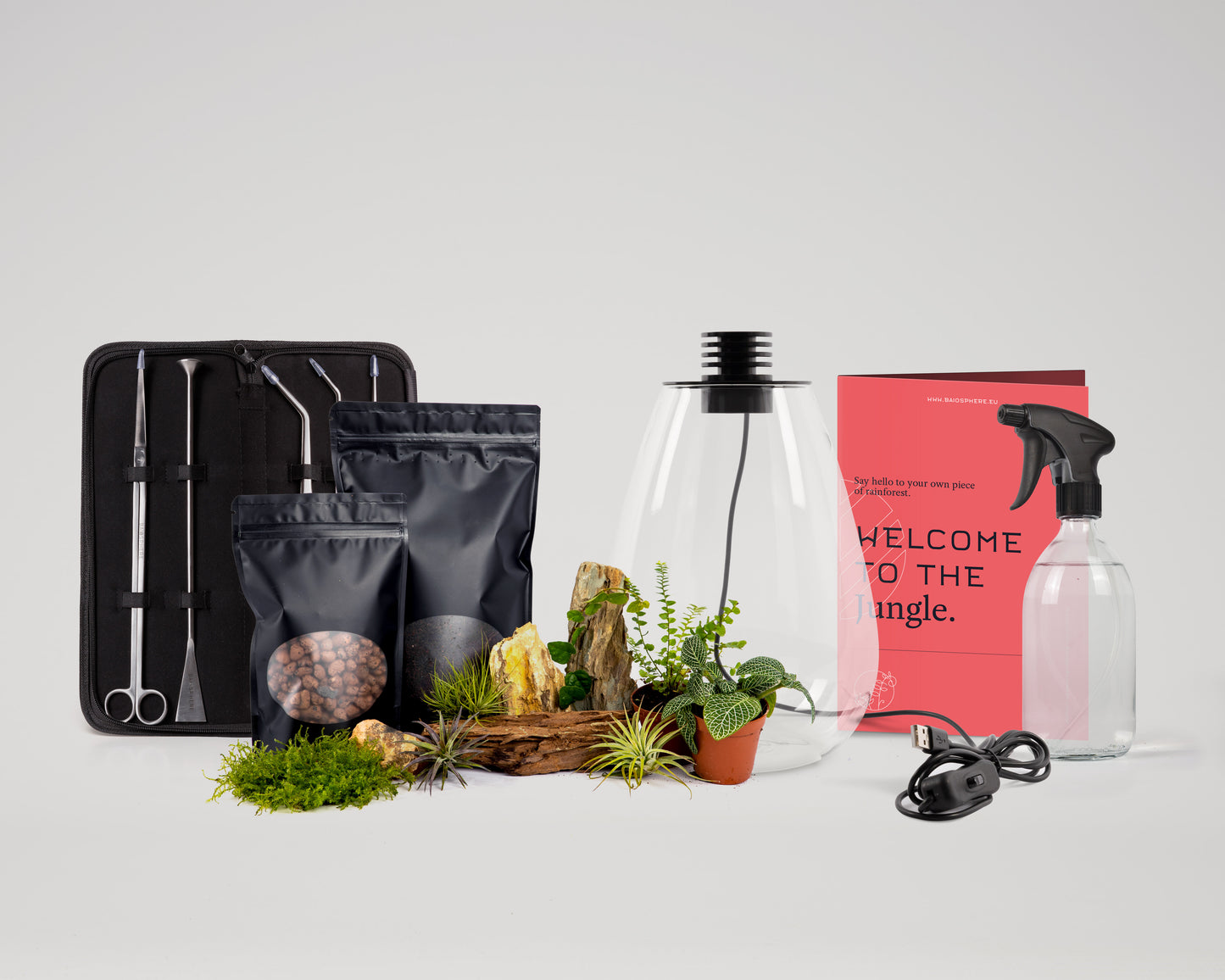 Baiosphere Mini All-in-one bundle with black Baiosphere and silver scaping tools set