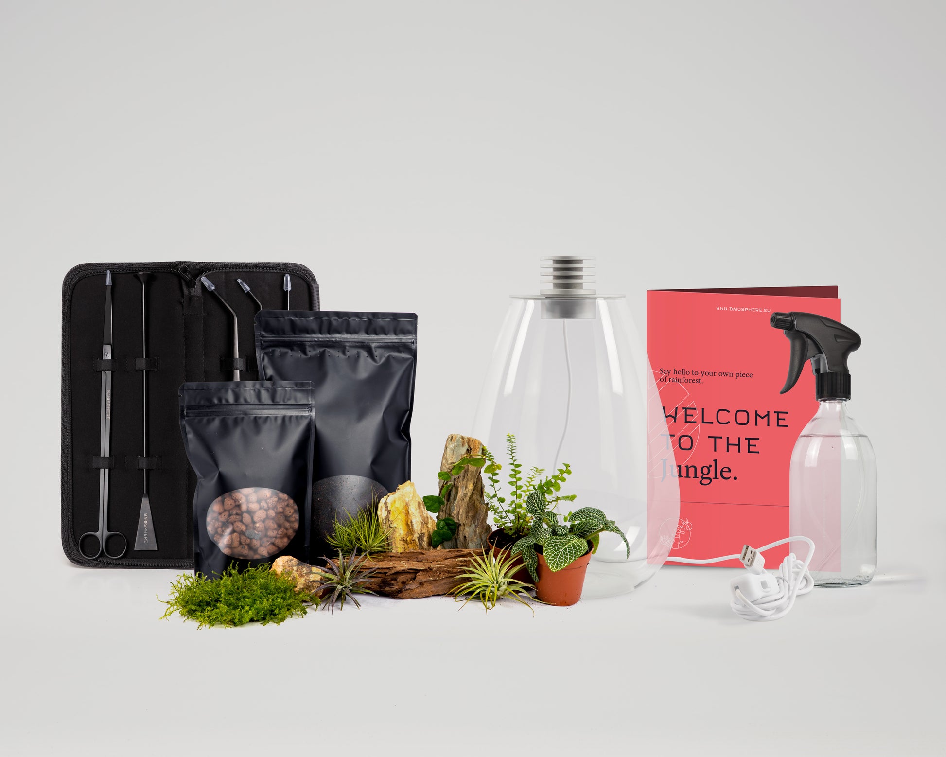 Baiosphere Mini All-in-one bundle with matt silver Baiosphere and black scaping tools set