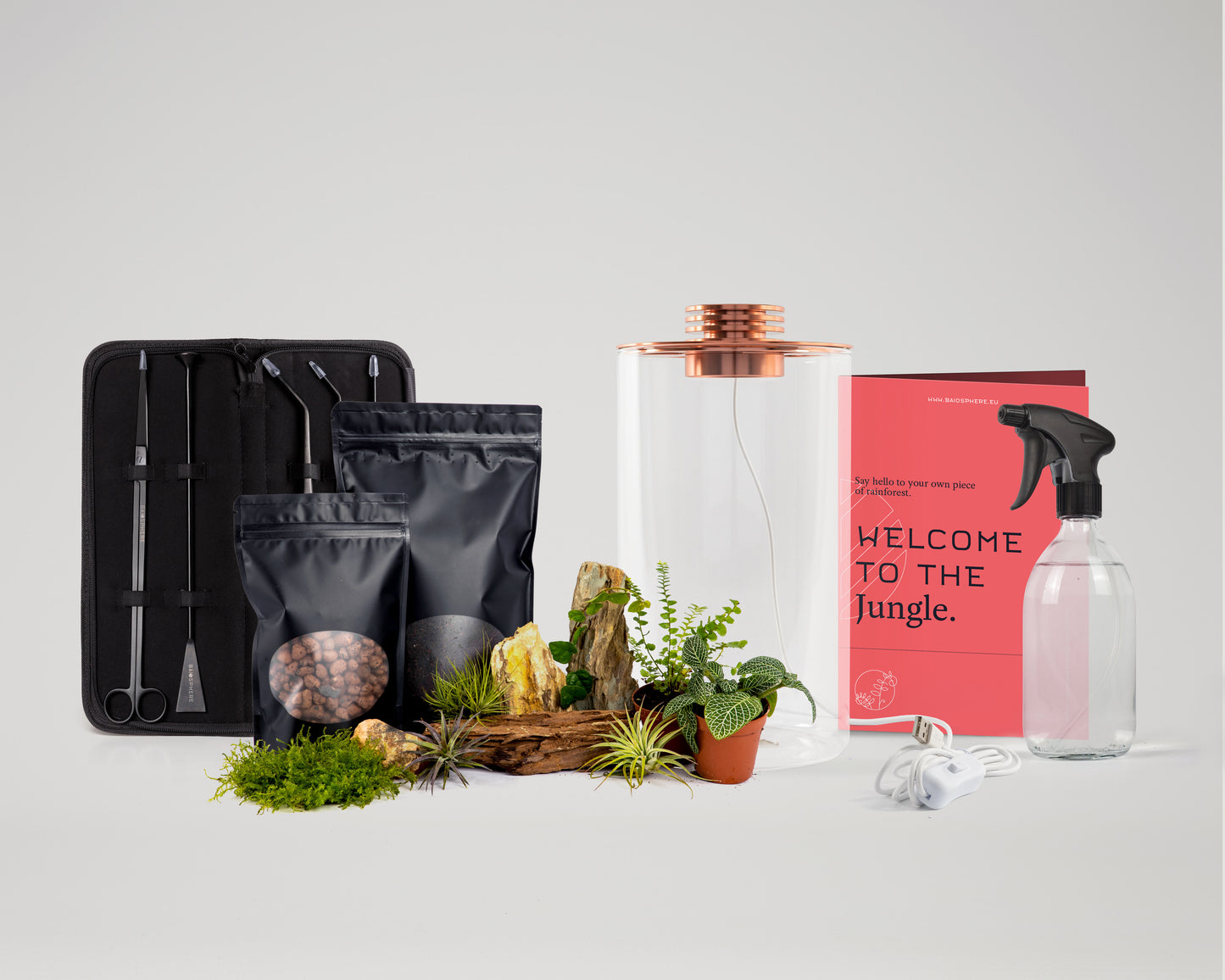 Baiosphere Mini Tube All-in-one bundle with rose gold Baiosphere and black scaping tools set