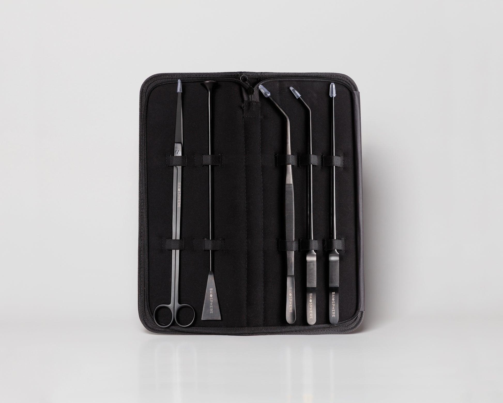 Baiosphere scaping tools set black in leather look case